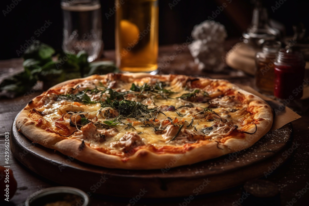 Delicious hot pizza. Generative AI. Delicious hot pizza. Generative AI.