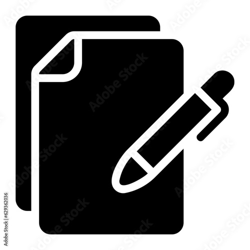 writing glyph icon