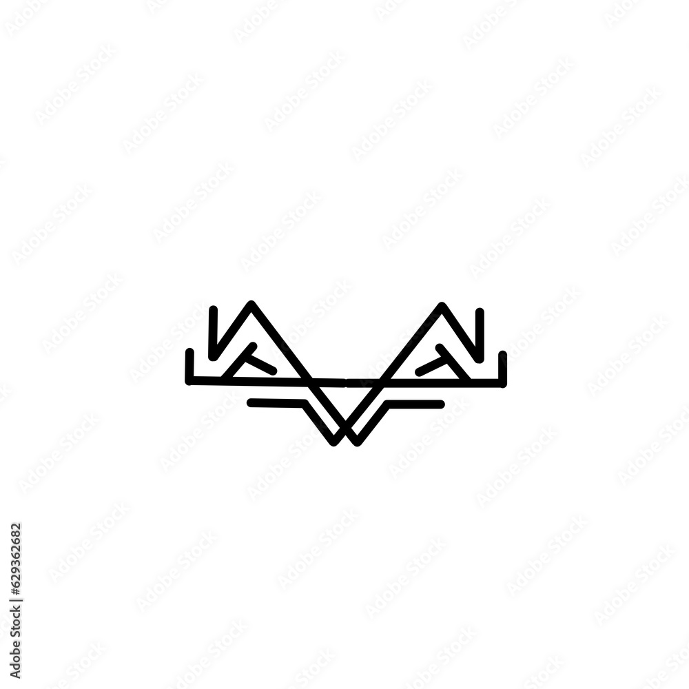 simple line symbol full of meaning monogram simple line symbol full of meaning monogram
