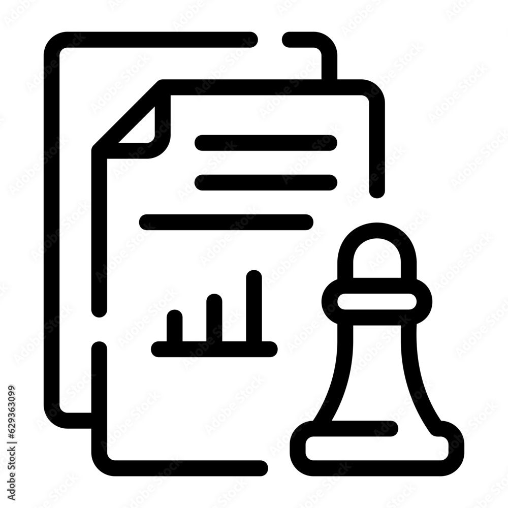 Obraz premium strategic plan line icon
