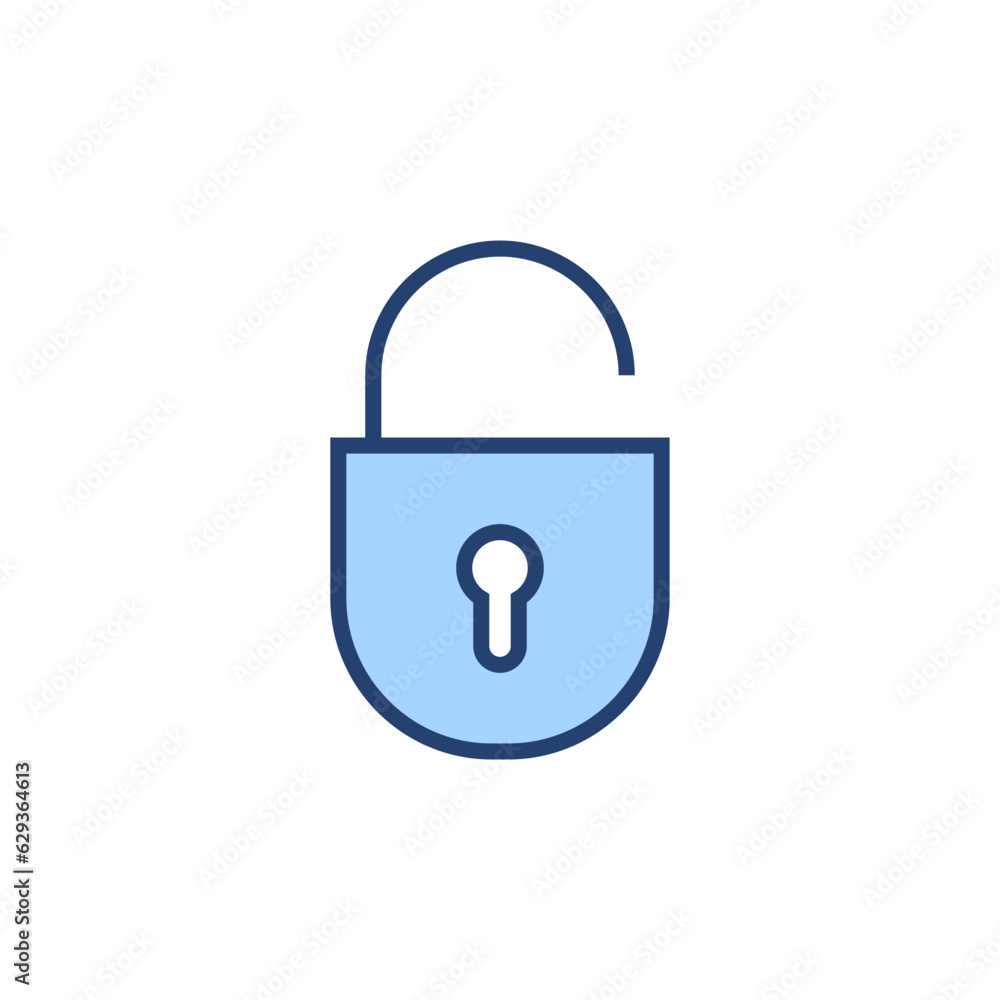 Unlock icon vector. Unlock sign and symbol. unlocked padlock icon