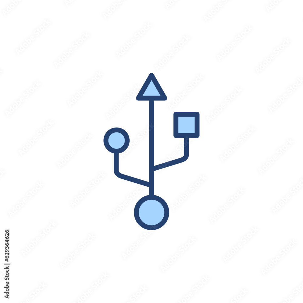 Usb icon vector. Flash disk sign and symbol. flash drive sign.