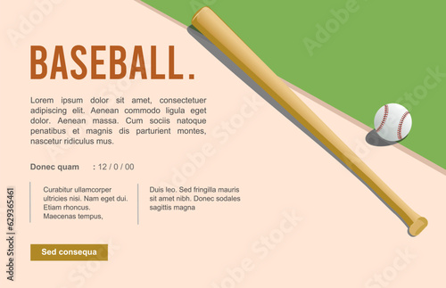 Great simple baseball background design for any media	
