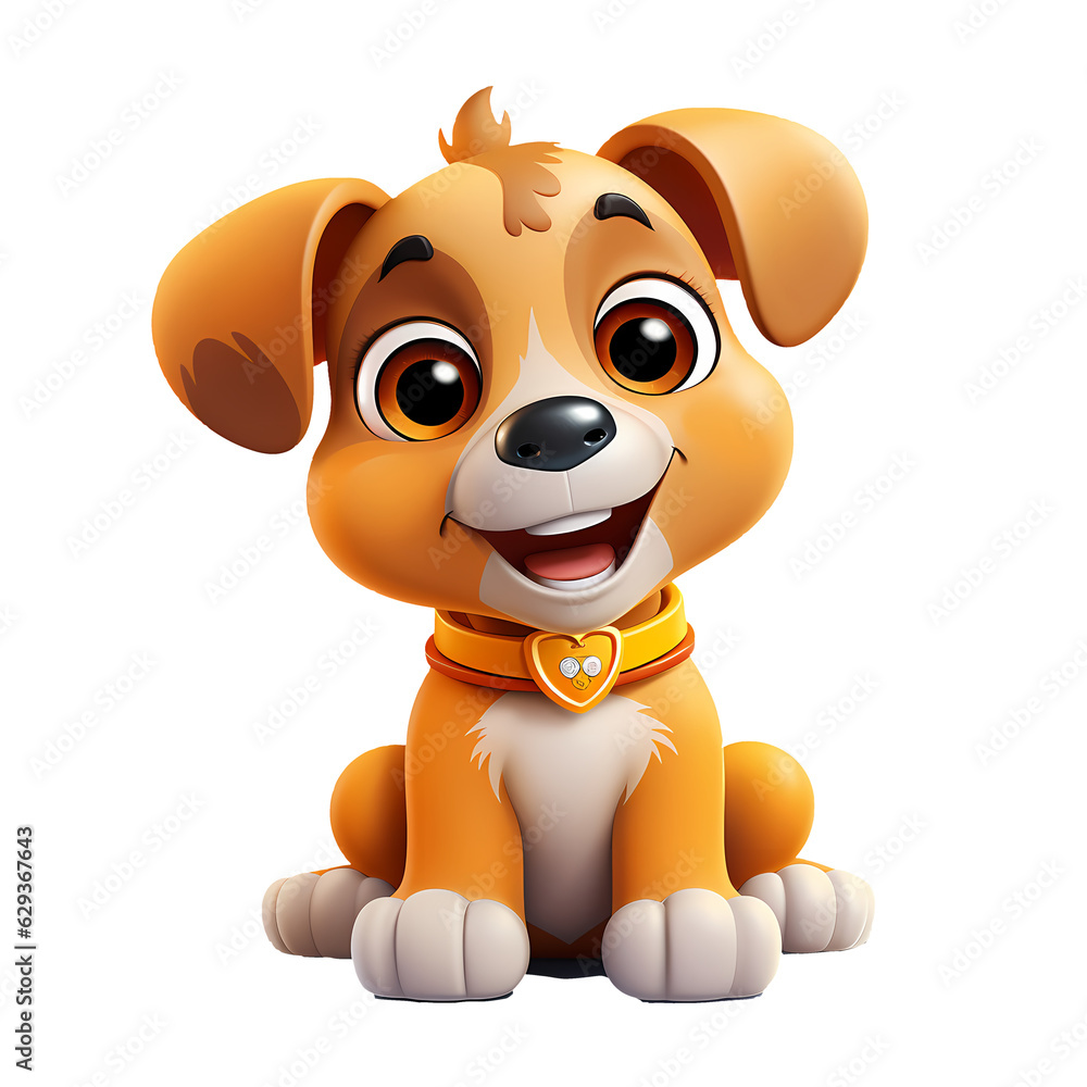 Cute 3d Cartoon Dog Clipart Illustration Cute 3d Cartoon Dog Clipart Illustration