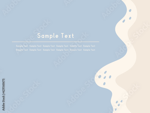 ナチュラルカラーでおしゃれ　海と砂浜の夏の背景