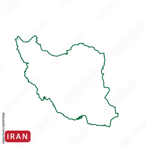 Iran Map country icon vector flat style