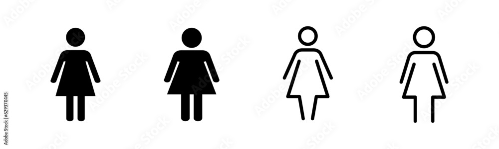 Female icon set illustration. woman sign and symbol Female icon set illustration. woman sign and symbol