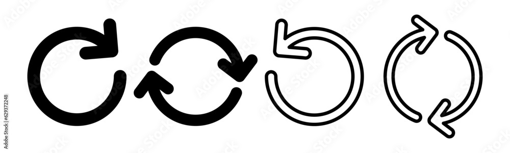 Obraz premium Refresh icon set illustration. Reload sign and symbol. Update icon.
