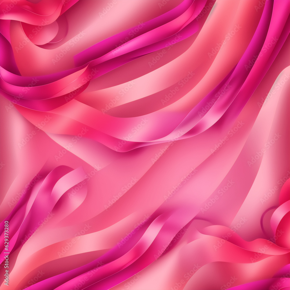 Obraz premium Vibrant and colorful abstract fashion background made of folded cloth, wavy ribbons and soft angles. Unique, stylish, modern concept.