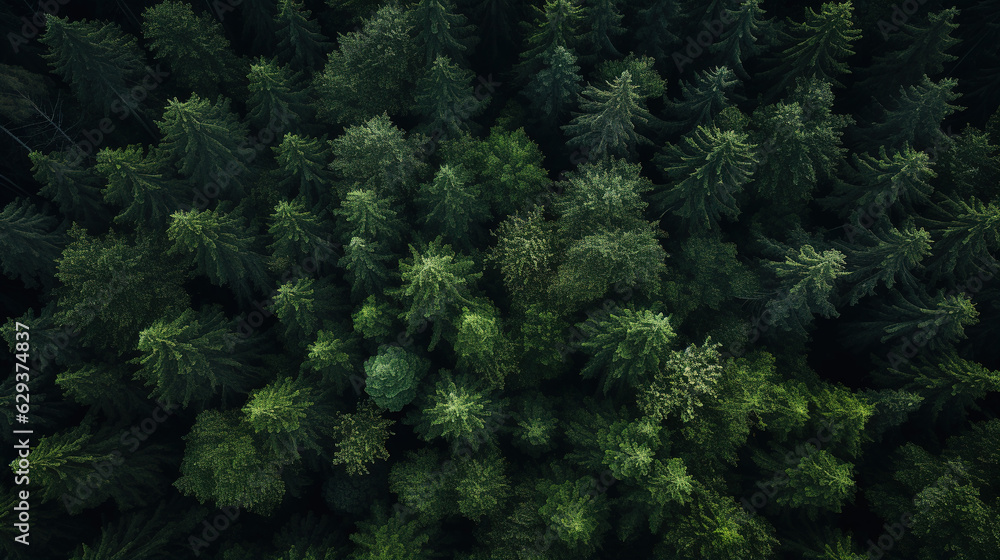 Topdown View of Forest