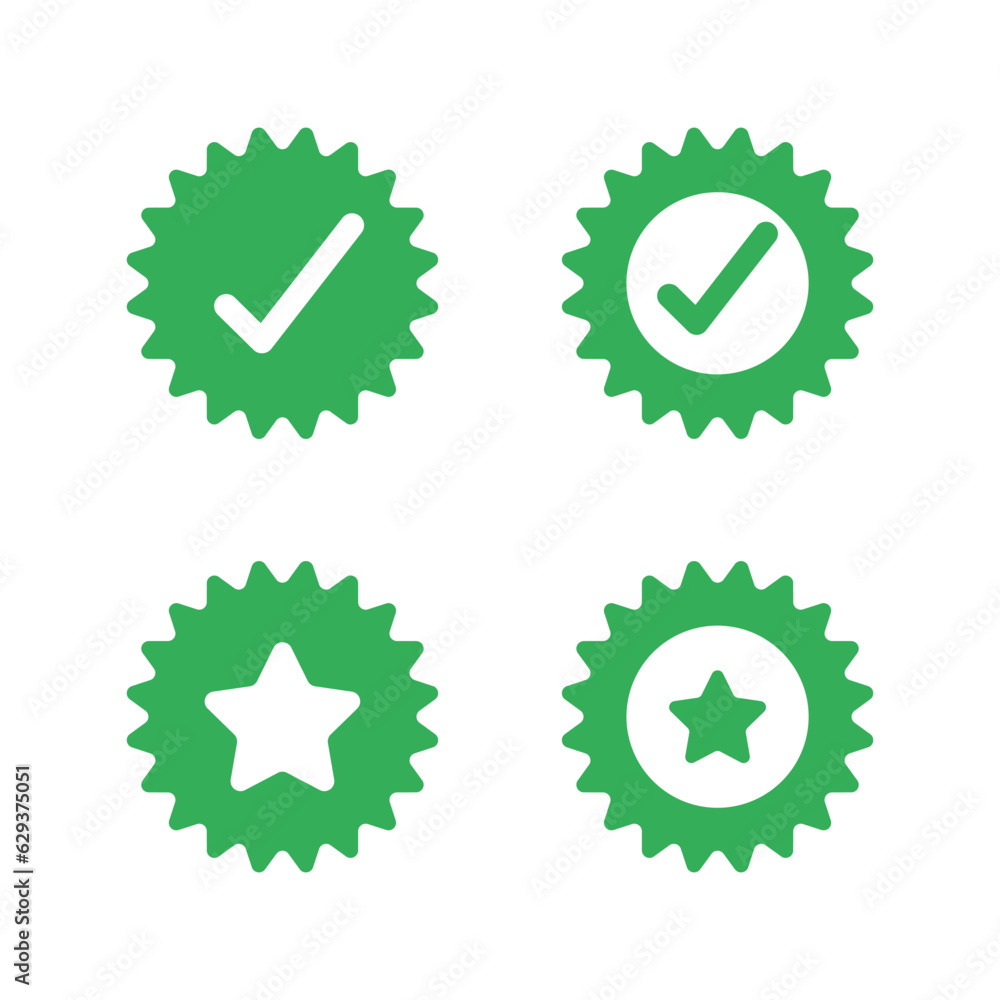 four check star mark circles four check star mark circles