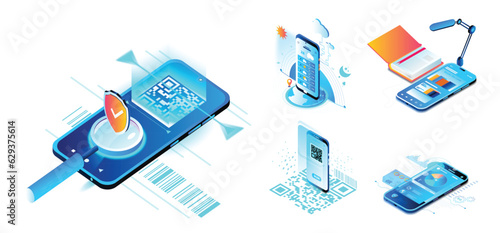 Isometric APP, Technology vector illustration