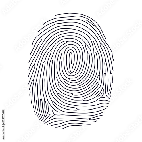 White detailed fingerprint