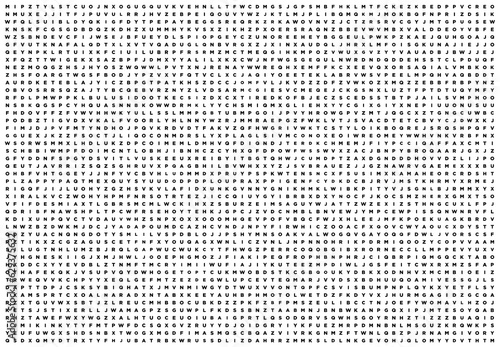 Background of Black alphabet letters in a pattern