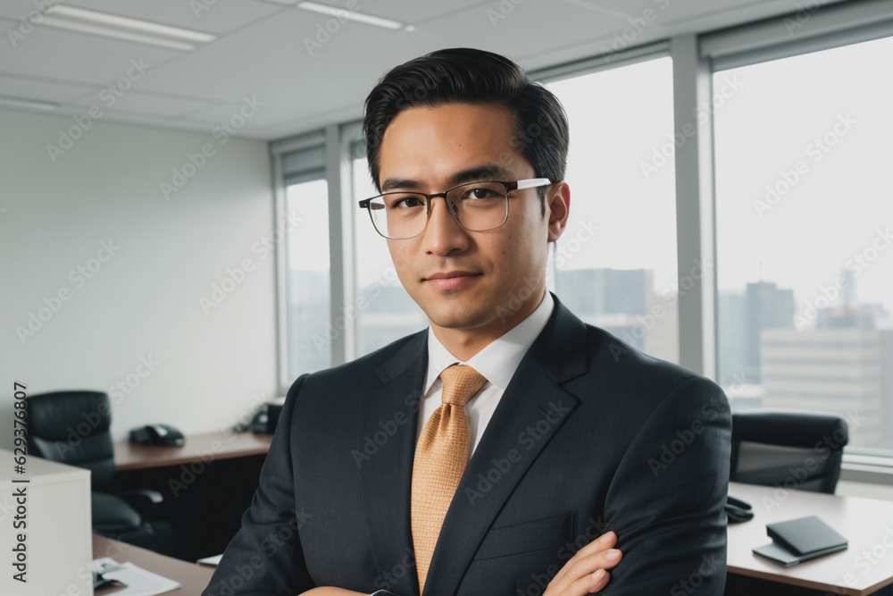 Man wearing suit, in his office. Business man. Generative AI
Man wearing suit, in his office. Business man. Generative AI