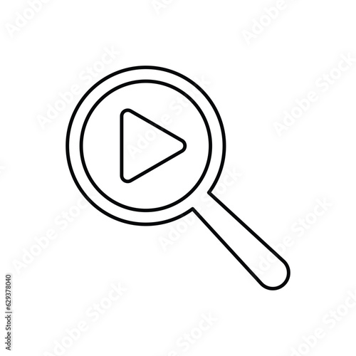 Search music icon design. isolated on white background. vector illustration