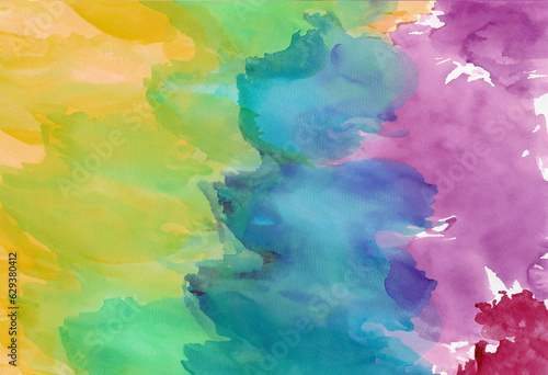 Abstract pastel watercolor hand painted background texture. aquarelle abstract emerald backdrop. ai generated © Alamins_Creation