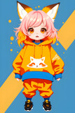 little cute fox girl 
Generative AI