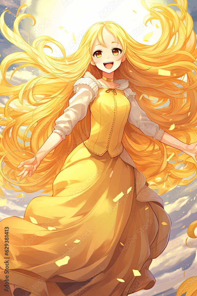 anime girl with long hair anime girl with long hair