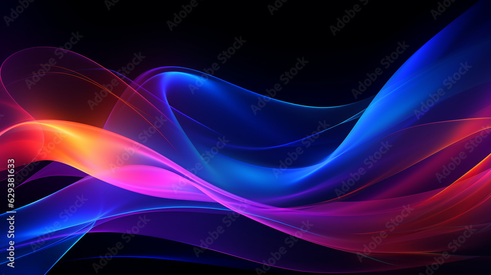 Naklejka premium Abstract light wave futuristic background. Modern colorful flow