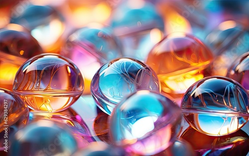 Abstract background with colorful glass ball.