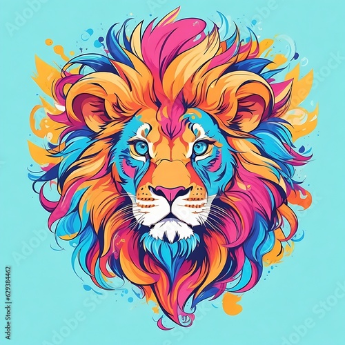 lion head vector illustration art