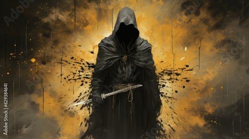 Cuadro en lienzo person in the darkness