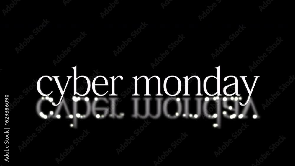 Cyber Monday text presented with a rolling effect, set against a captivating gradient. This dynamic design captures the momentum of the shopping season, evoking excitement and anticipation Cyber Monday text presented with a rolling effect, set against a captivating gradient. This dynamic design captures the momentum of the shopping season, evoking excitement and anticipation