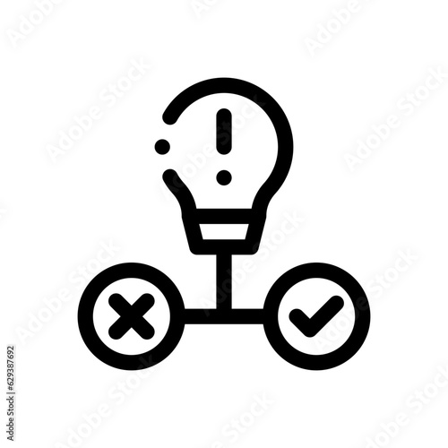 hypothesis line icon