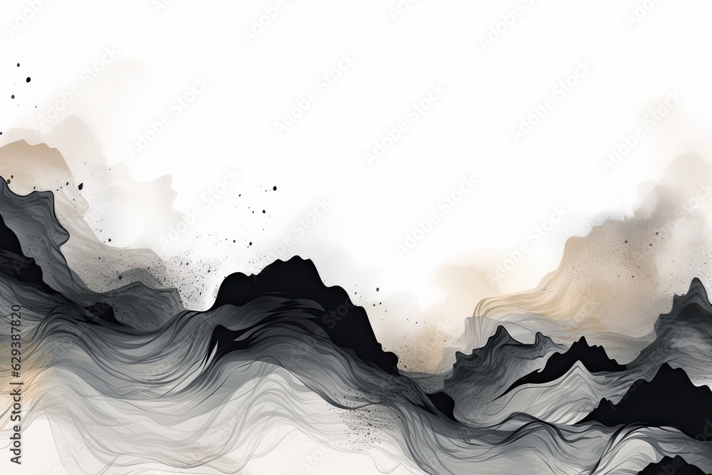 Ink and Watercolor Fusion: Artistic Depiction of Tree and Hill in Abstraction (Generative AI) Ink and Watercolor Fusion: Artistic Depiction of Tree and Hill in Abstraction (Generative AI)