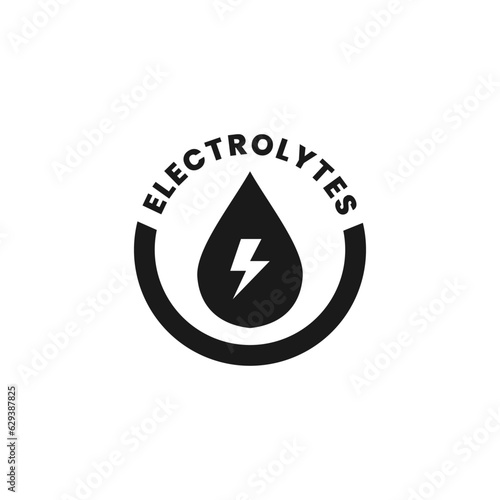Electrolytes icon or Electrolyte of water icon vector isolated. Best Electrolytes icon vector for mobile apps, websites, product design element and more. photo