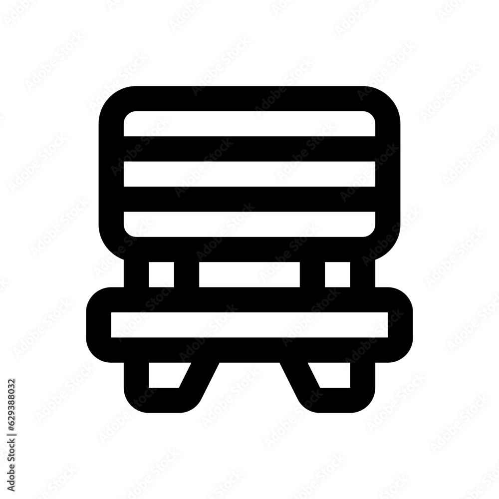 bench line icon