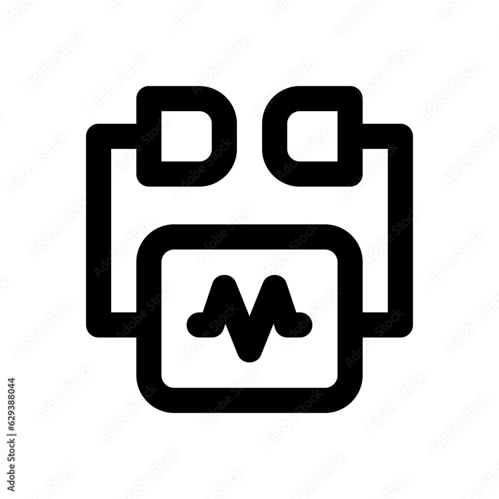 defibrillator line icon defibrillator line icon