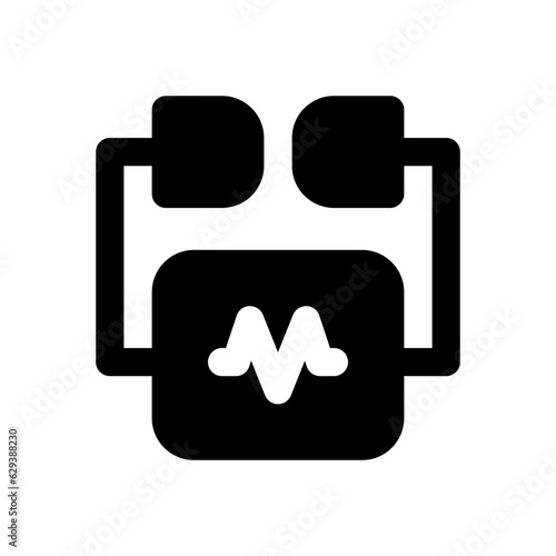 defibrillator glyph icon