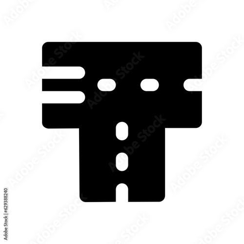 road glyph icon