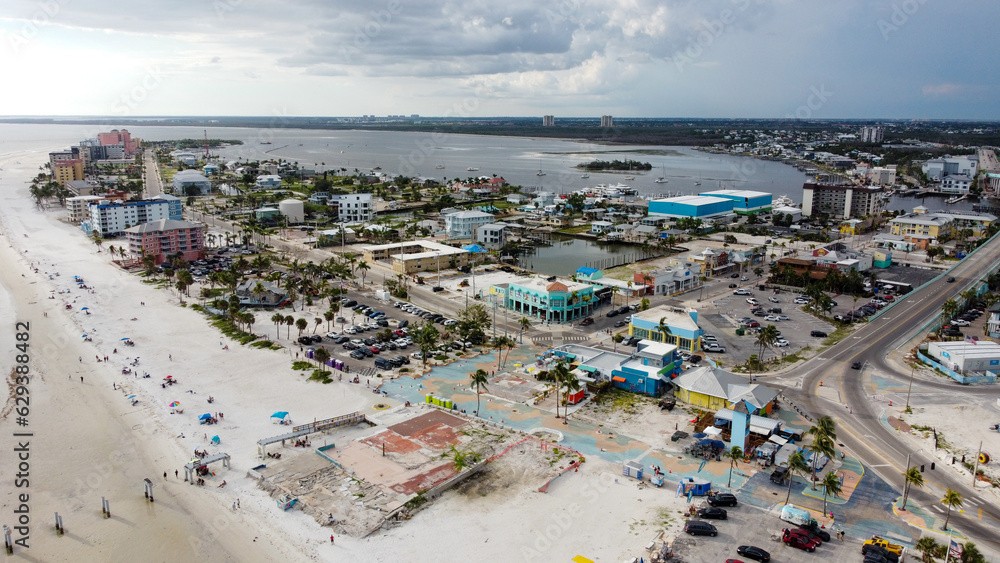 Fort Myers Beach, FL ten months after Hurricane Ian