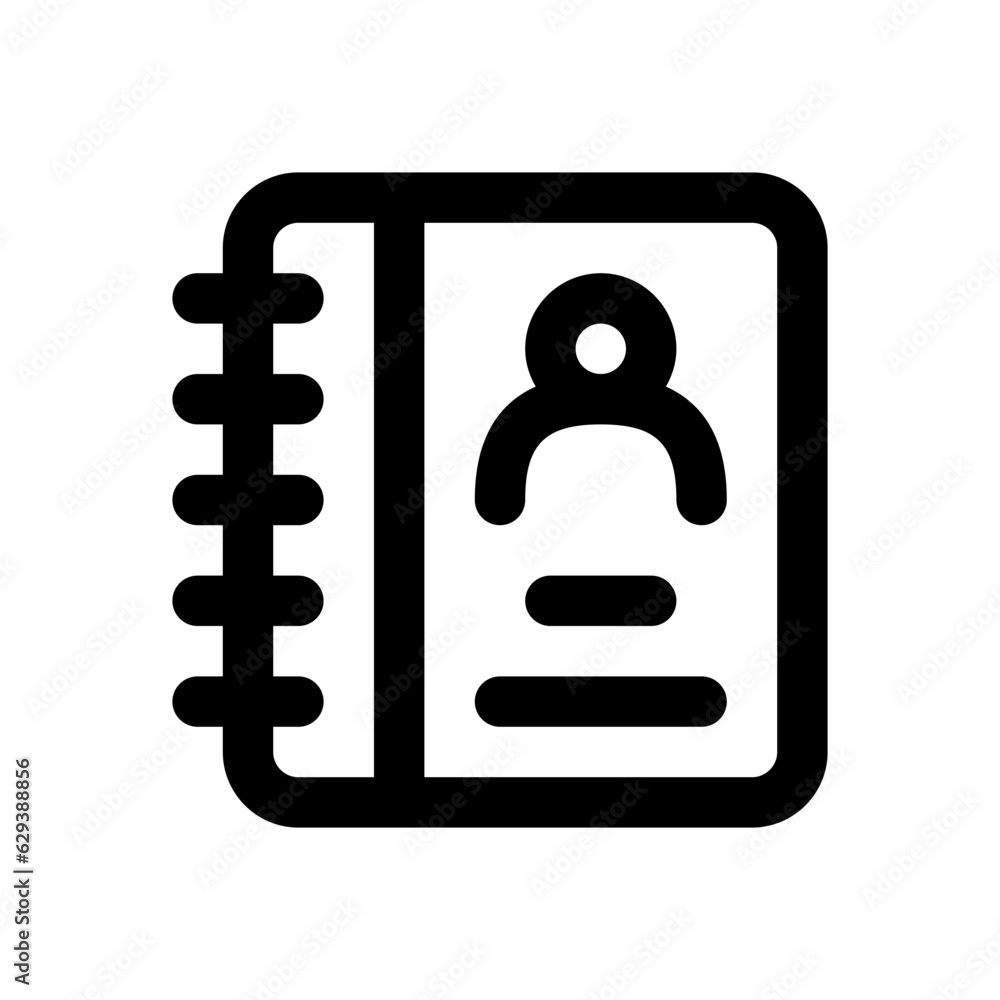 notebook line icon