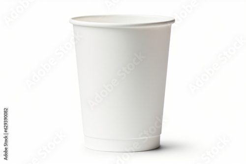 Disposable cups isolated on white