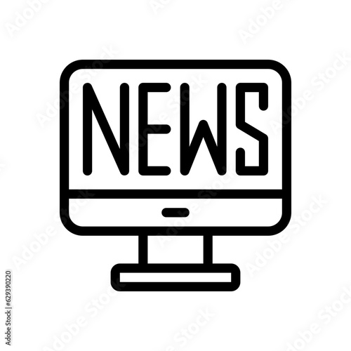 mass media line icon