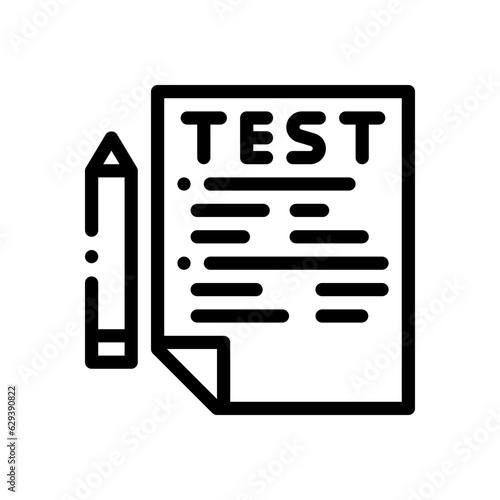 test line icon