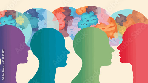Concept vector illustration of LLM (Large Language Models).	
