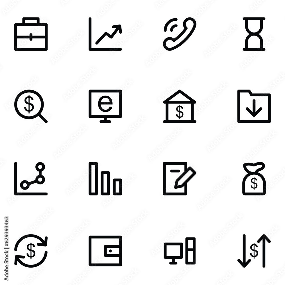 Collection of Business Bold Line Icons
Collection of Business Bold Line Icons