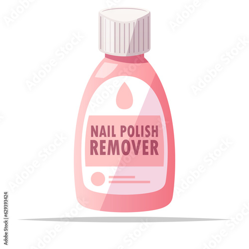 Nail polish remover vector isolated illustration