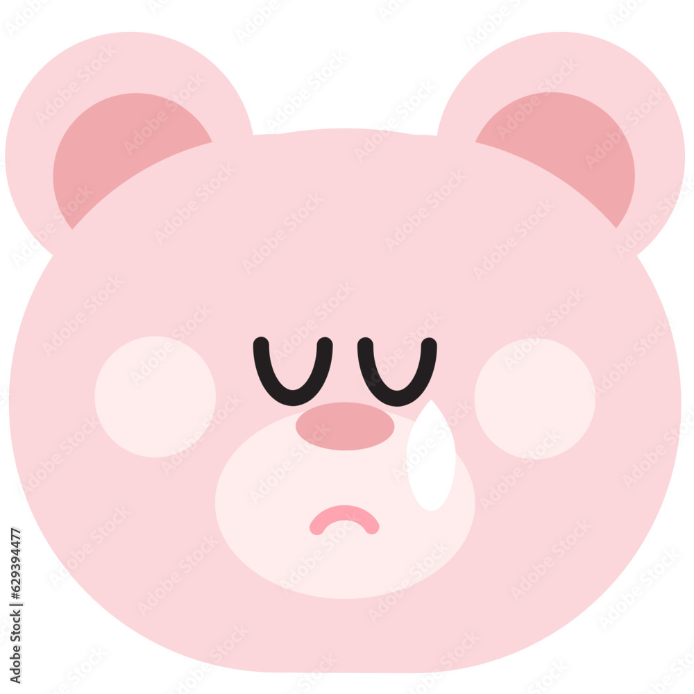 Cute Pink Bear Character Emoji Cute Pink Bear Character Emoji