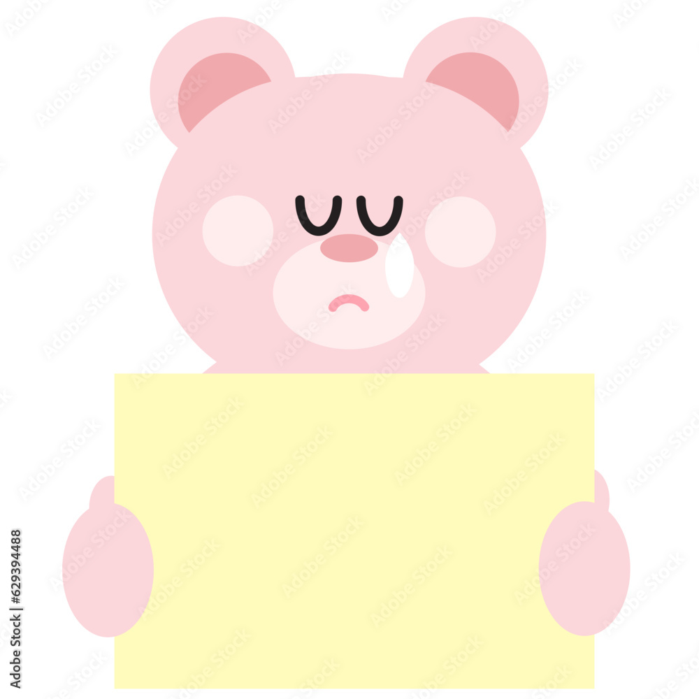 Cute Pink Bear Character Emoji Cute Pink Bear Character Emoji