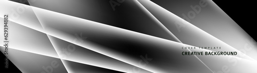 Abstract black, white and gray triangle overlaying layer background. Modern style. You can use for advertising, poster, template, business presentation. Vector