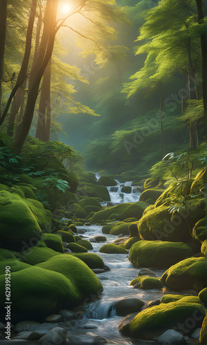 adventure  and natural wonders a serene forest landscape