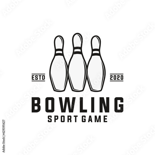 bowling sport vector template. sport ball graphic illustration.