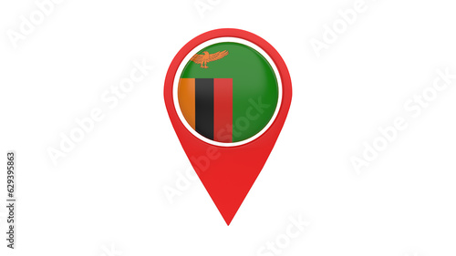 Free Download Location mark with country flag (Zambia) - GFXLoad