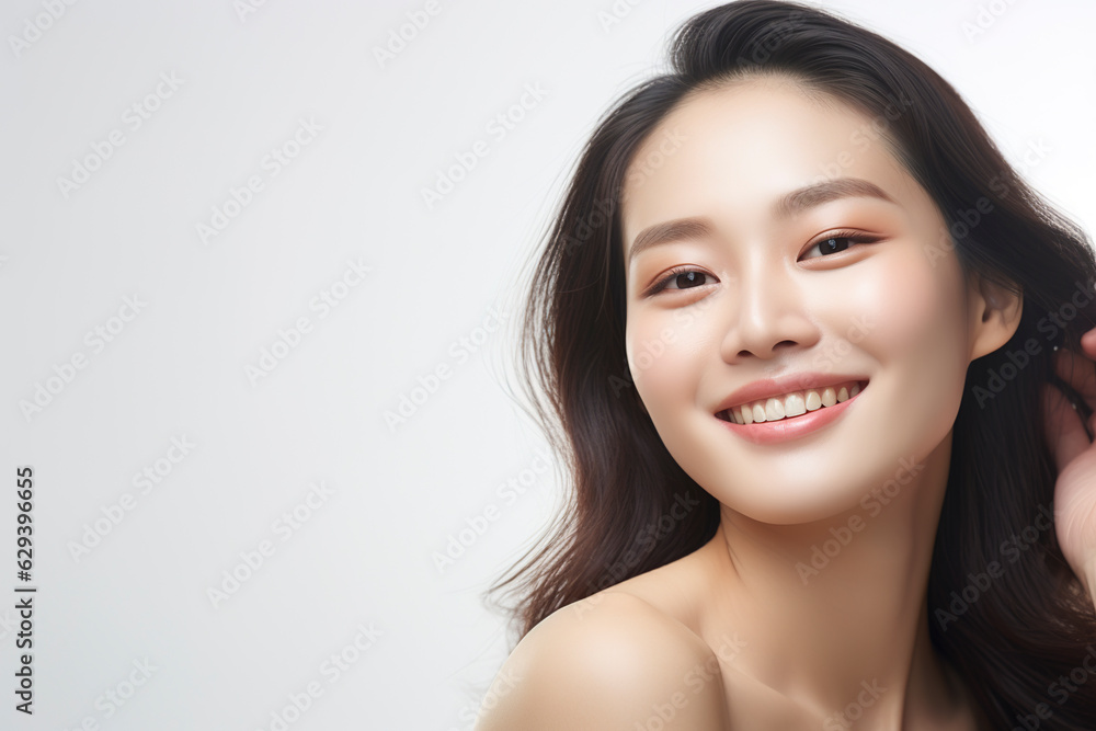 Portrait of beauty asian woman with perfect healthy glow skin facial Portrait of beauty asian woman with perfect healthy glow skin facial